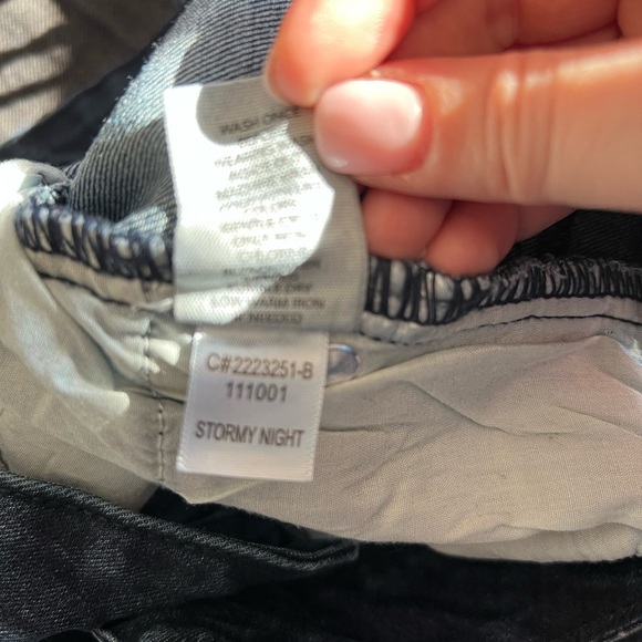 Arula Lace Up Back Flare Leg Dark Wash Jeans - Picture 7 of 8